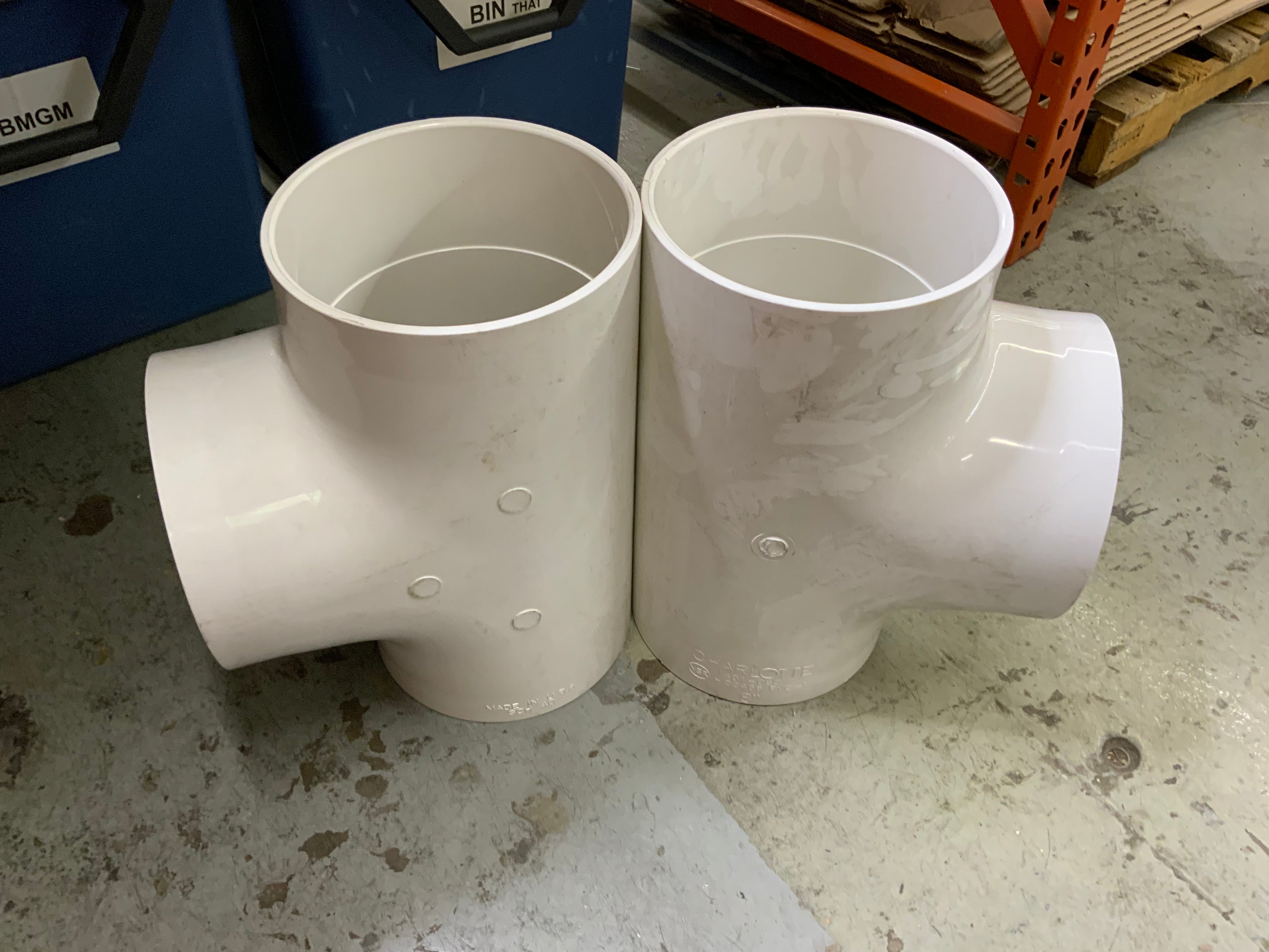 Charlotte 8" Schedule 40 PVC Tee Socket, 401-080 **LOT OF 2** (8169864757486)